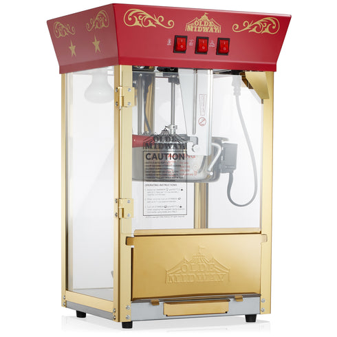 8 oz. Movie Theater Popcorn Machine, Red